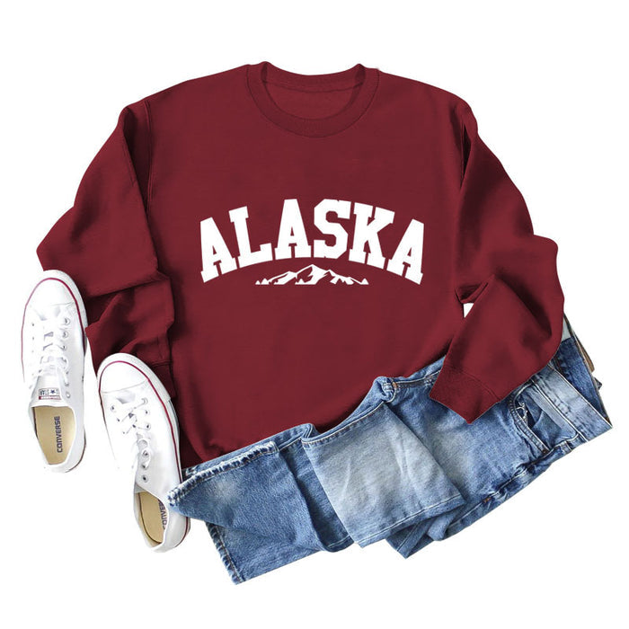 Red wine sweater (white font) / S
