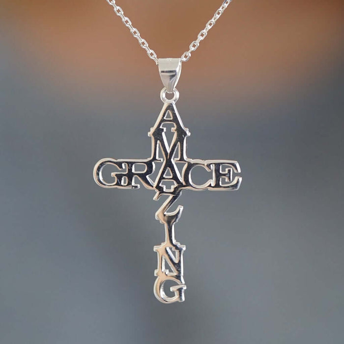 Amazing Grace Cross Necklace