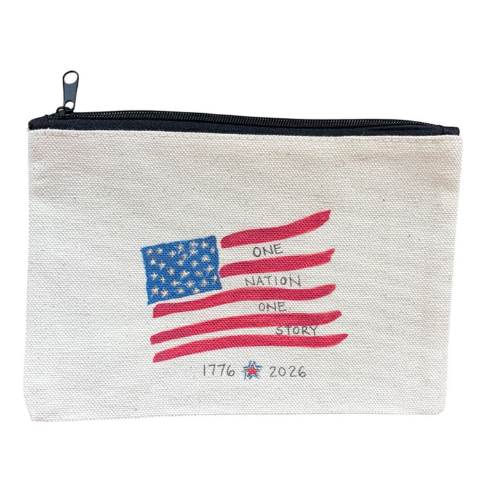 America's 250th Anniversary Canvas Pouch | Made in America | "One Nation. One Story