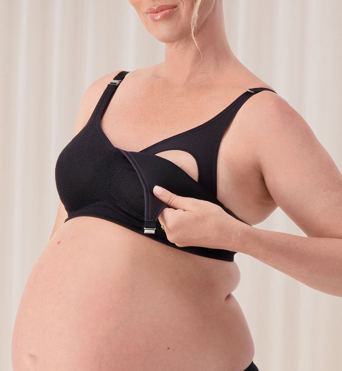 BLACK TRIUMPH AMOUR MATERNITY LACE BRA