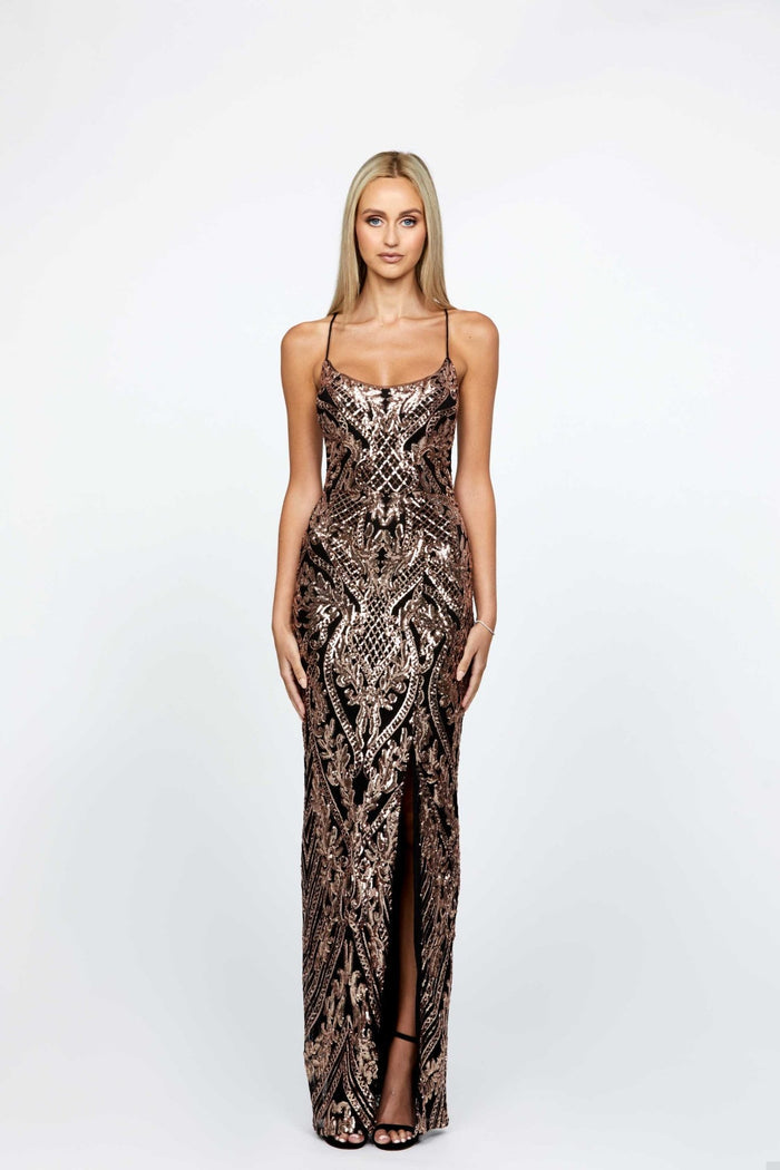Arianka Strappy Back Gown - SODA Fashion Haus