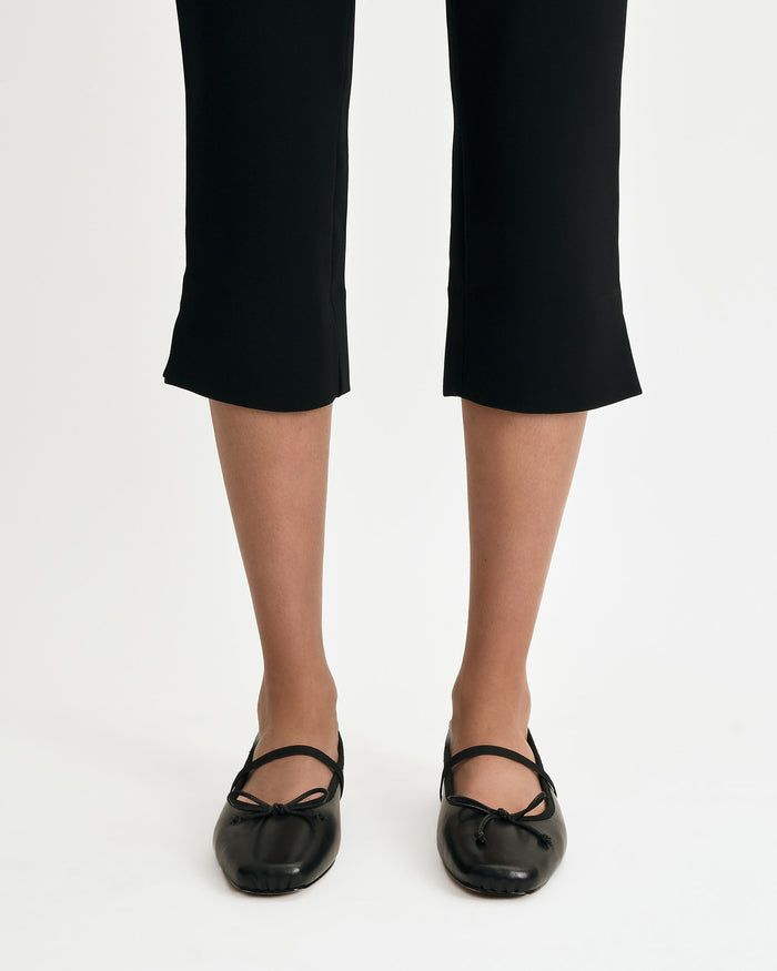 ASHA DRESS FLATS BLACK LEATHER