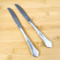 Ashmore Oneida Dinner Knife Hollow Handle Set of 2 Stainless Burnished Flatware