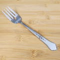 Ashmore Oneida Medium Solid Cold Meat Fork Stainless Burnished Handle Flatware