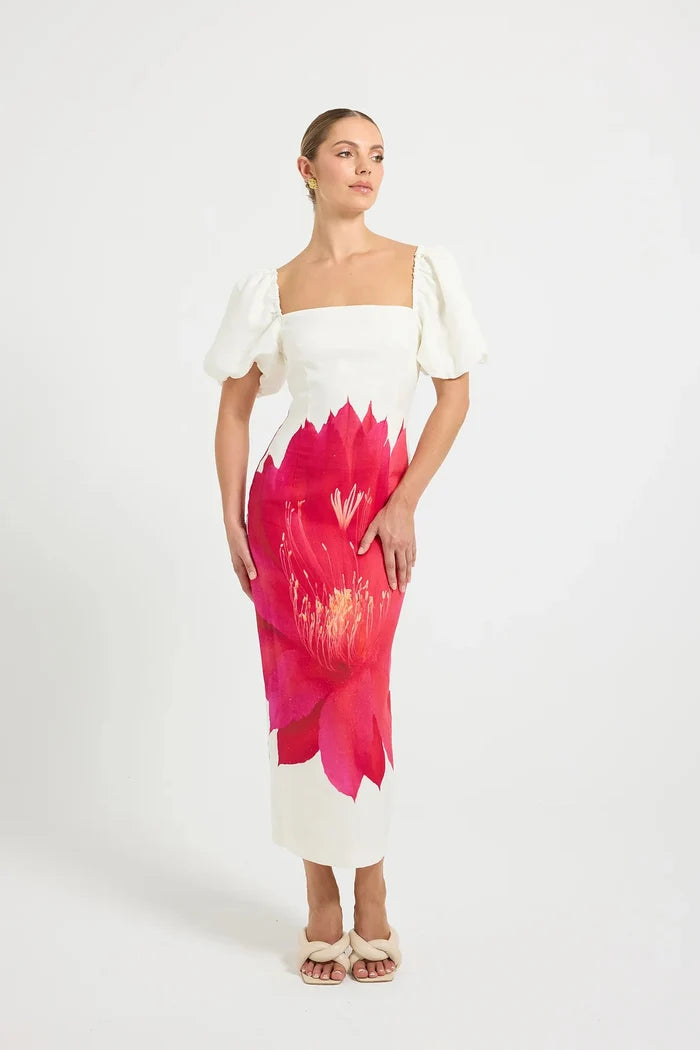 Aurelia Sleeve Midi Dress - SODA Fashion Haus