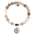 Australian Agate Stone Bracelet with Nurse Sterling Silver Charm