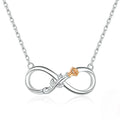 Authentic 925 Sterling Silver Rose Flower Infinity Love Short Neckalce for Women Choker Chain Luxury Bijoux