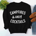 Autumn and winter new women's campfires and cocktails letter printed sweater