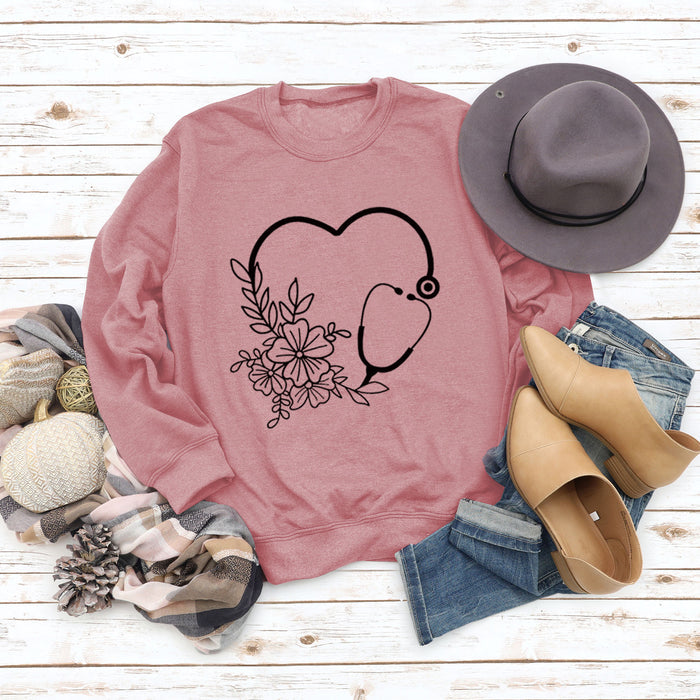Rose gold sweater (black font) / S