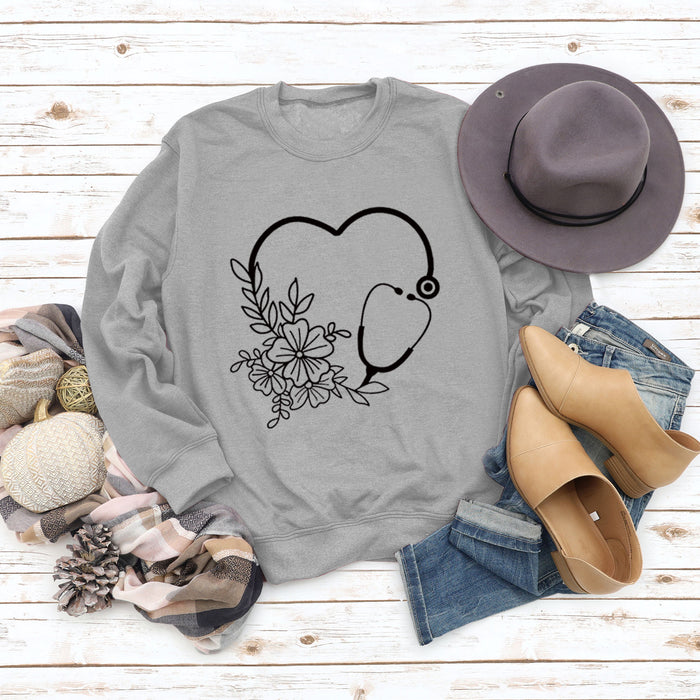 Grey sweater (black font) / S