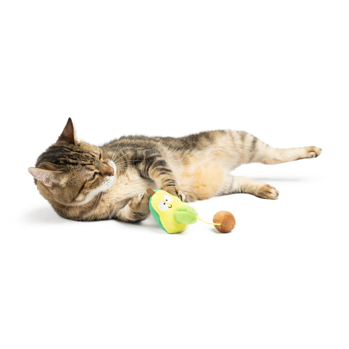 Cat with Avocado Popper Cat Toy.