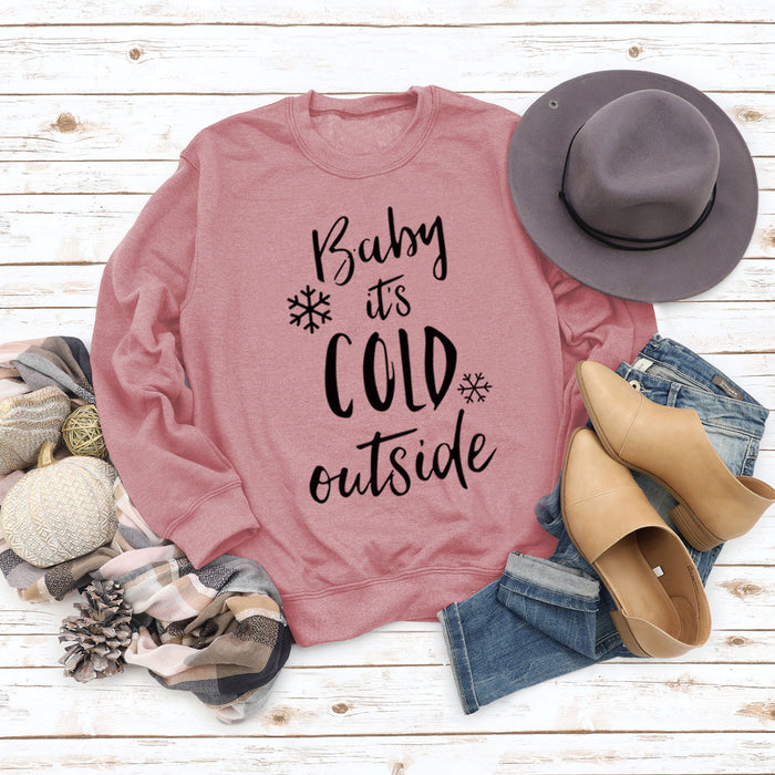 Rose gold sweater (black font) / S