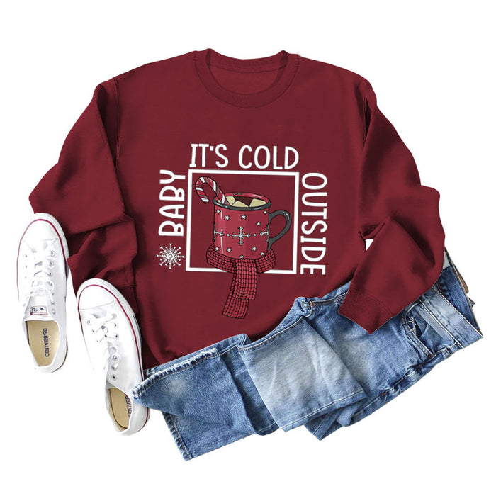 Wine red sweater (white color map) / S