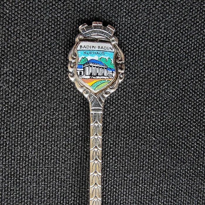 Baden Baden Germany Kurhaus Collectible Souvenir Spoon 4.25" 11cm Silver Plated