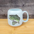 Bass Fishing Mug Blue Ceramic Coffee Cup Outdoors Fishermen 20 oz by Blue Sky