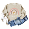 Be Kind Rainbow Print Round Neck Long Sleeve Women's Large Sweater