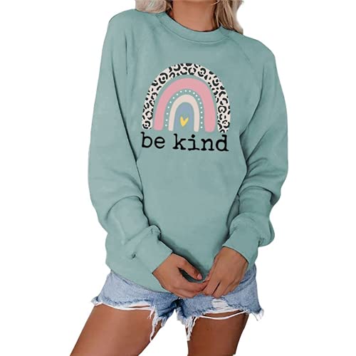 Be Kind Rainbow Sweatshirt for Women Kindness Shirt Rainbow Sweater