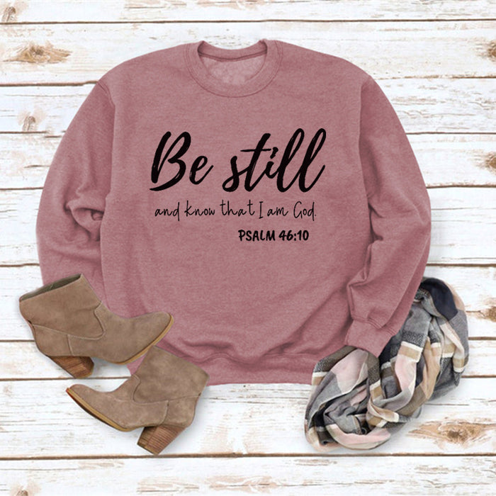 Rose gold sweater (black font) / S