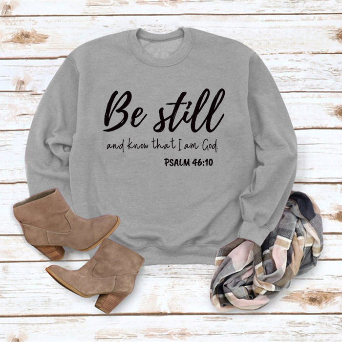 Grey sweater (black font) / S