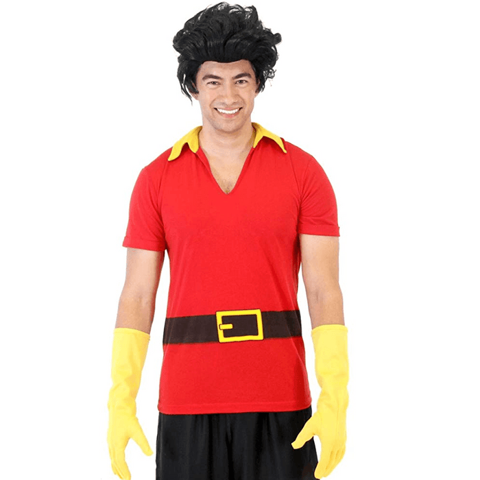 Beauty and The Beast Gaston Shirt Gloves and Wig - TVStoreOnline