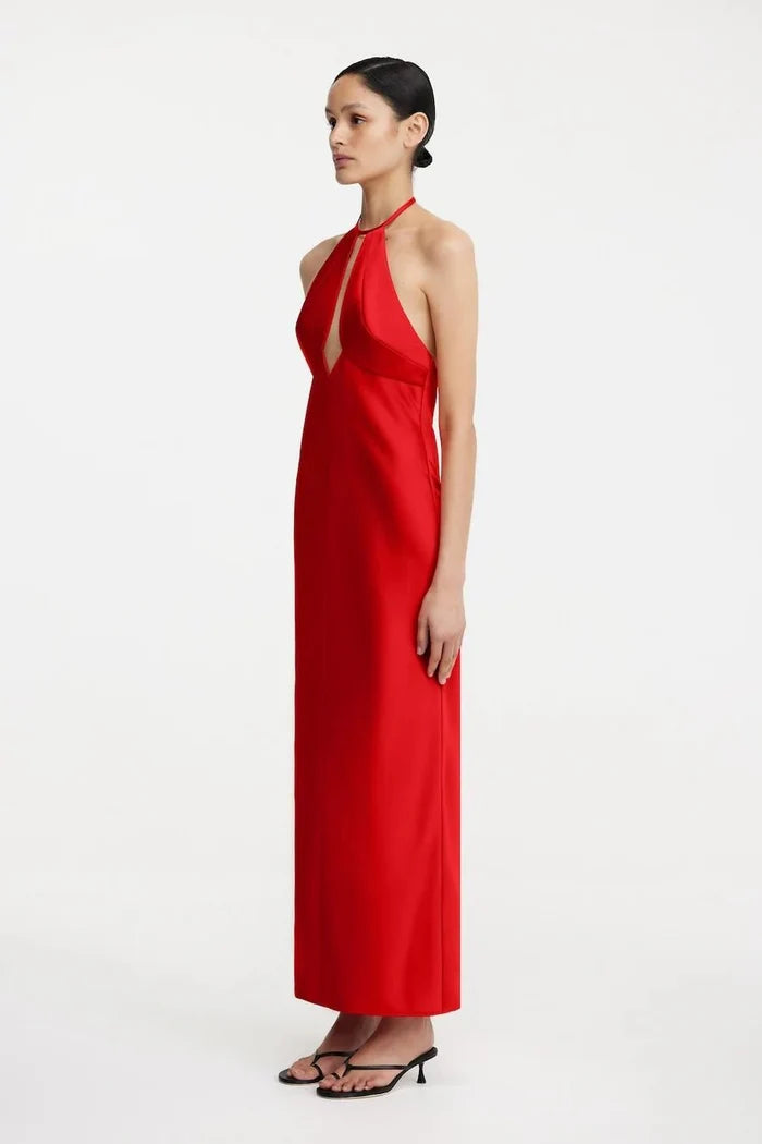 Becca Halter Dress - Chilli - SODA Fashion Haus