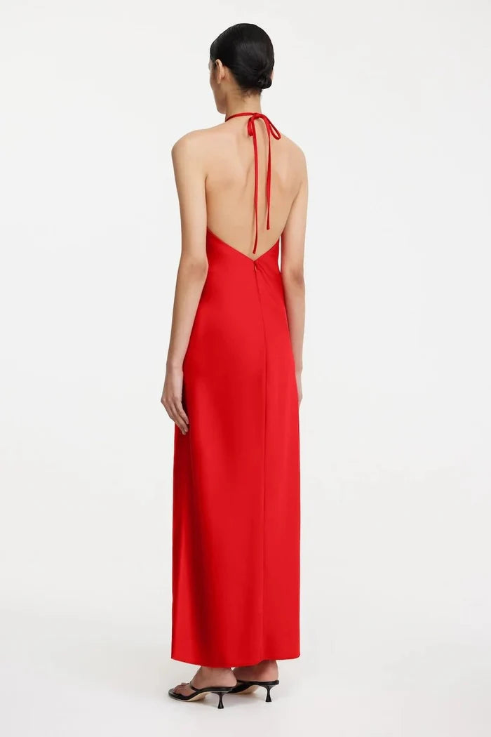 Becca Halter Dress - Chilli - SODA Fashion Haus