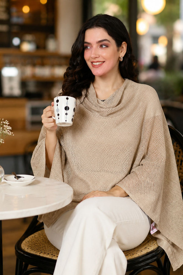 Beige Honeycomb Feeding & Nursing Cover