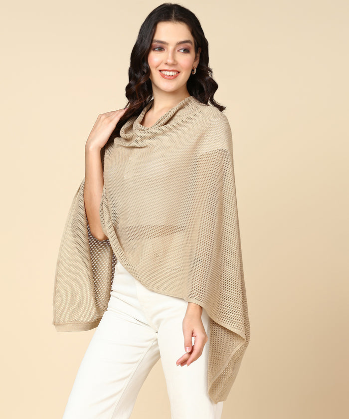 Beige Honeycomb Feeding & Nursing Cover - House Of Zelena™