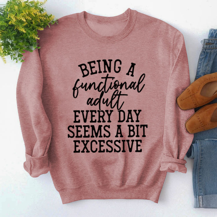 Rose gold sweater (black font) / S