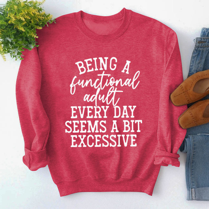 Red sweater (white font) / S