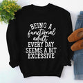 Being A Functional Round Neck Tops Long Sleeve Loose Sweatshirt