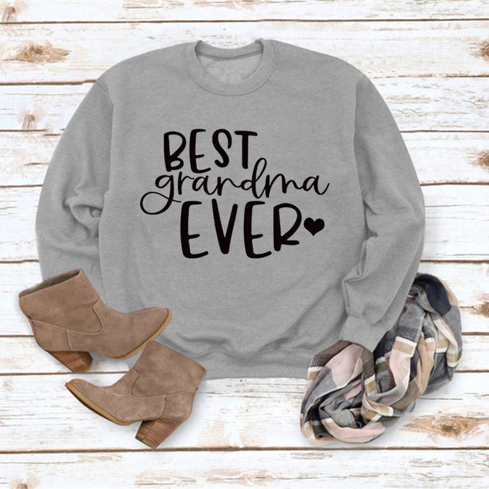 Grey sweater (black font) / S