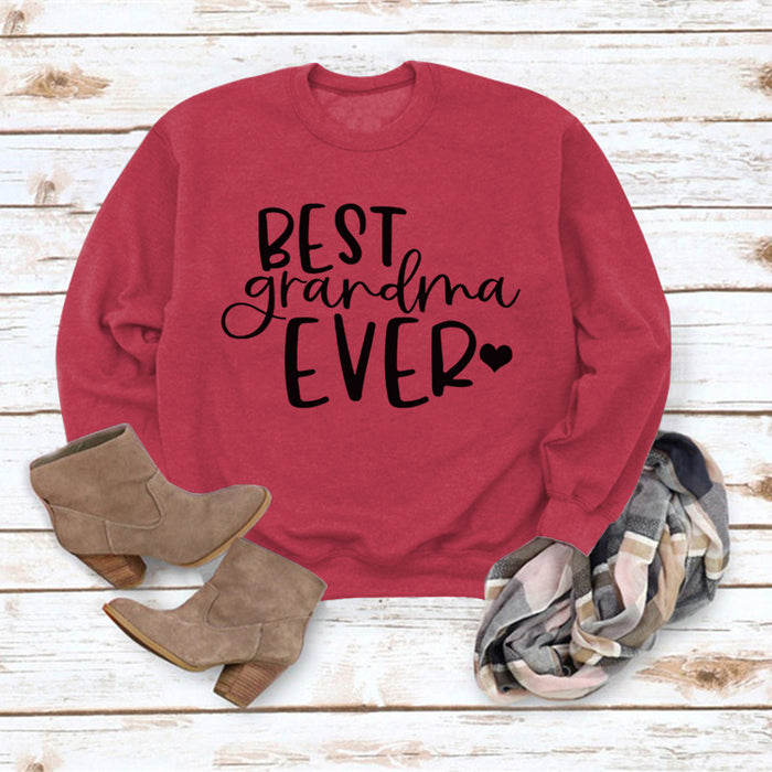 Red sweater (black font) / S