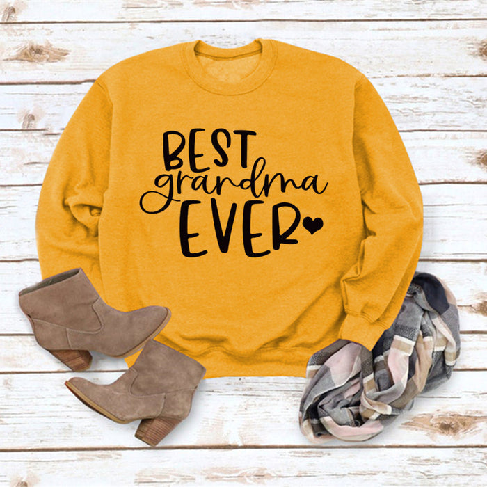 Yellow sweater (black font) / S