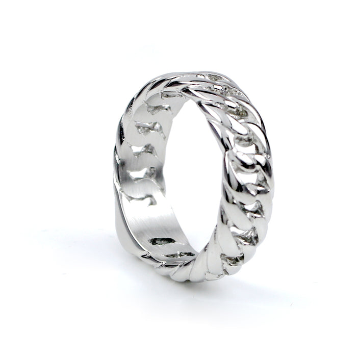 Biker Chain Titanium Ring