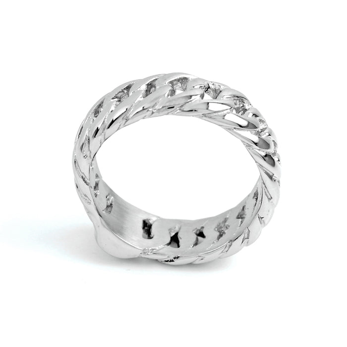 Biker Chain Titanium Ring