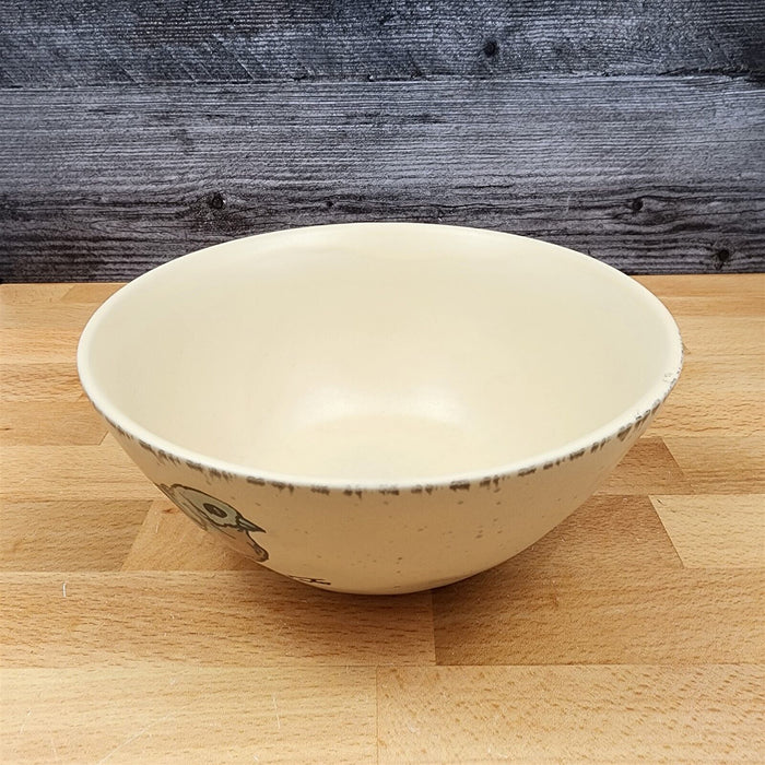 Bird Reactive Serving Bowl Embossed Decorative by Blue Sky 7in (17cm)