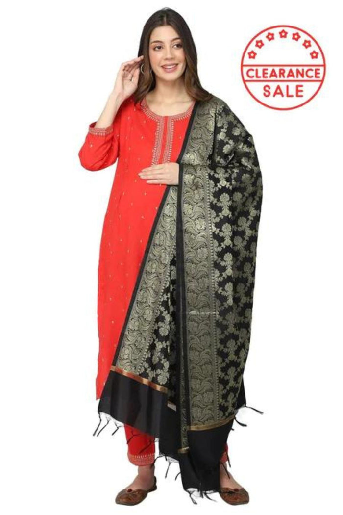 Pregnancy Black Banarasi Dupatta
