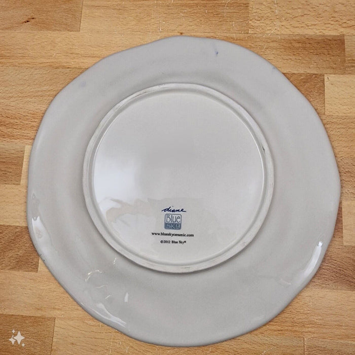 Blue Crab Magic Sea Plate Embossed 14" Round Platter Nautical by Blue Sky