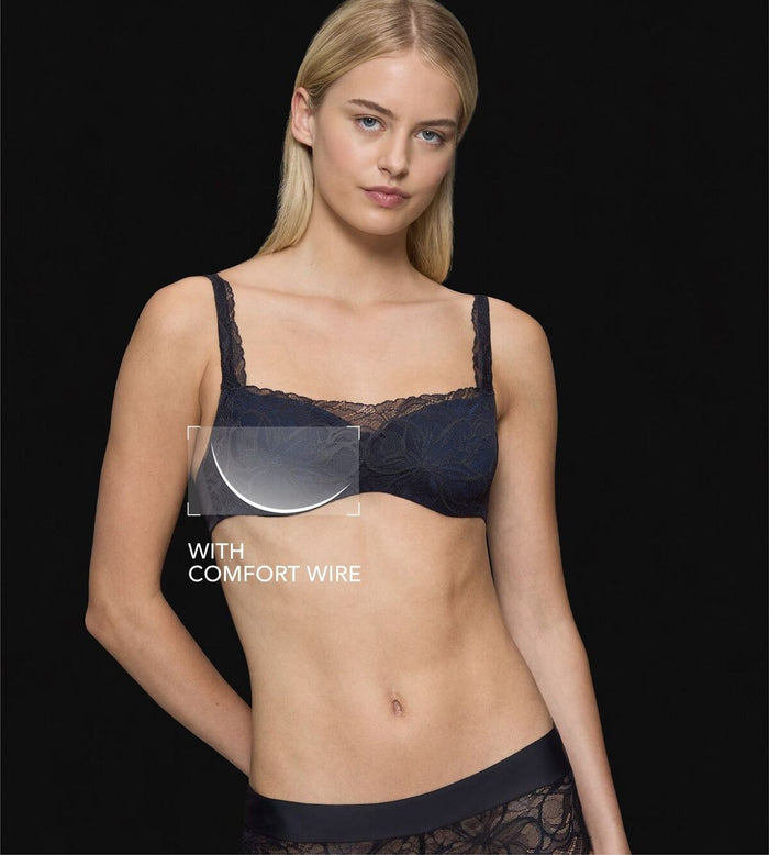 BLACK TRIUMPH BODY MAKE UP ILLUSION LACE BALCONETTE BRA