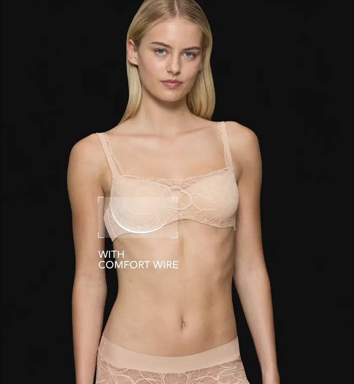 BEIGE TRIUMPH BODY MAKE UP ILLUSION LACE BALCONETTE BRA