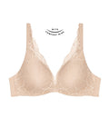 BEIGE TRIUMPH BODY MAKE UP ILLUSION LACE WIRED PADDED