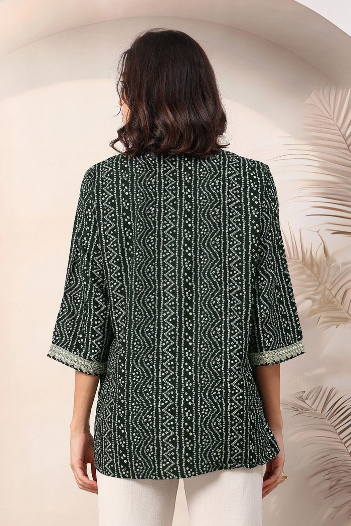 Bottle Green Essence fabric; breathable material provides comfort in hot weather.