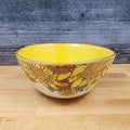 Brandywine Sunflower Floral Festive Bowl in Yellow 6" Ceramic (15 cm) Blue Sky