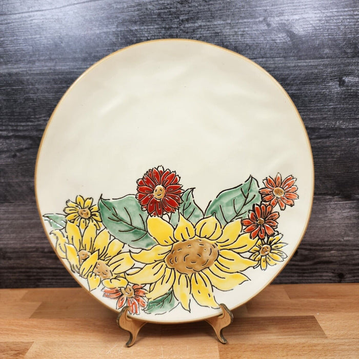 Brandywine Sunflower Set of 2 Plates Decorative Embossed Servers by Blue Sky