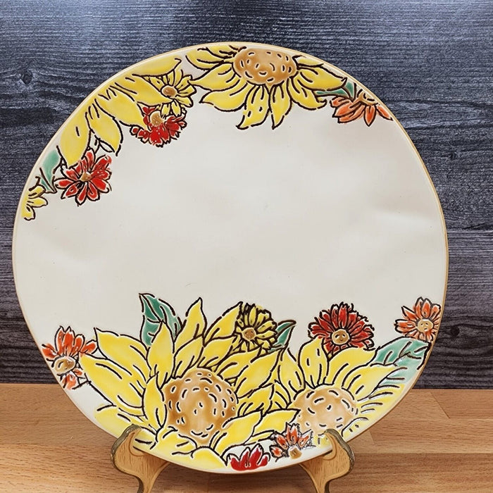 Brandywine Sunflower Set of 2 Plates Decorative Embossed Servers by Blue Sky