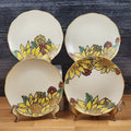 Brandywine Sunflower Set of 4 Appetizer 6" Plate Embossed Appy by Blue Sky