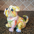 Bulldog Teapot Collectible Decorative Kitchen Home Dog Décor Blue Sky Clayworks