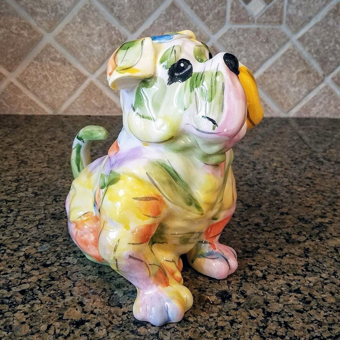 Bulldog Teapot Collectible Decorative Kitchen Home Dog Décor Blue Sky Clayworks