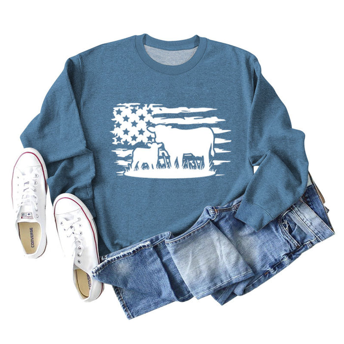 Blue sweater (white color picture) / S